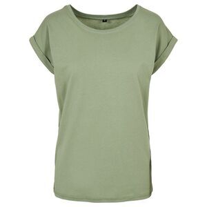 Build Your Brand Womens/Ladies Extended  T-Shirt / Soft Salvia
